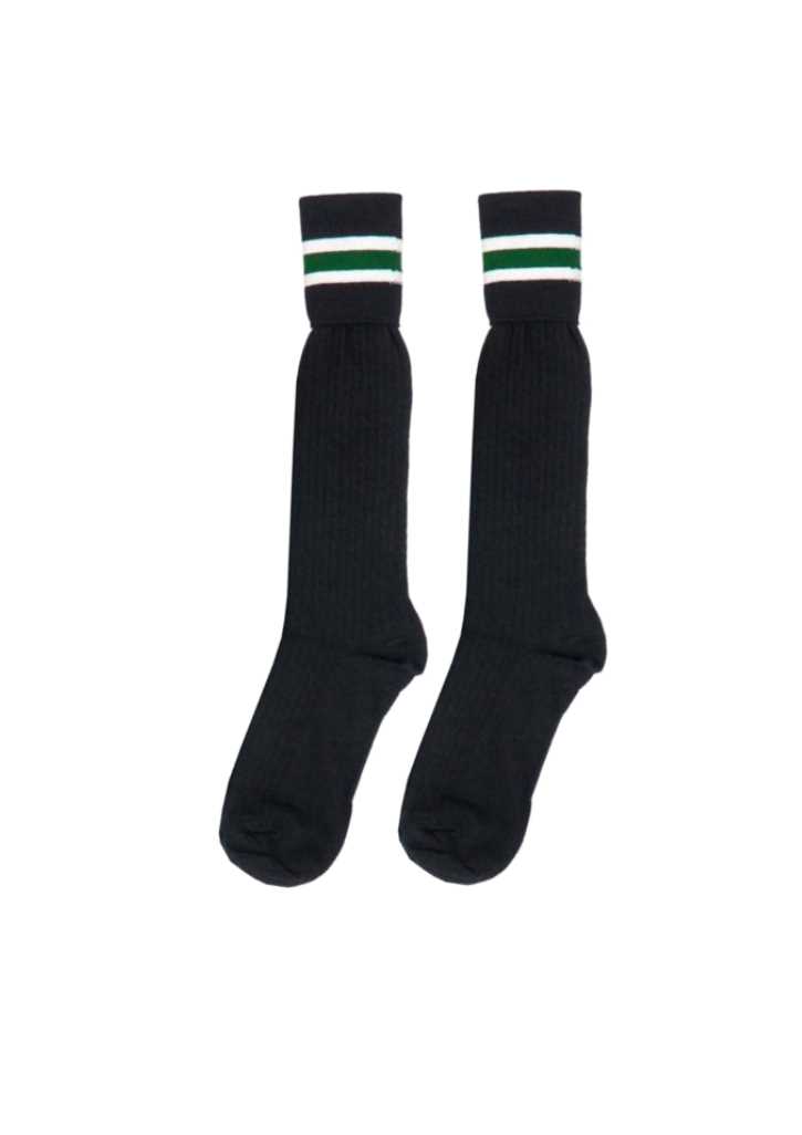 Wainuiomata High Sock Black/White/Emerald